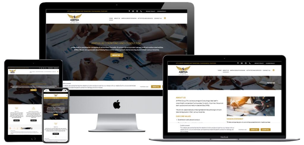Ampha Group Website Development — website designed and developed by Online By Digital