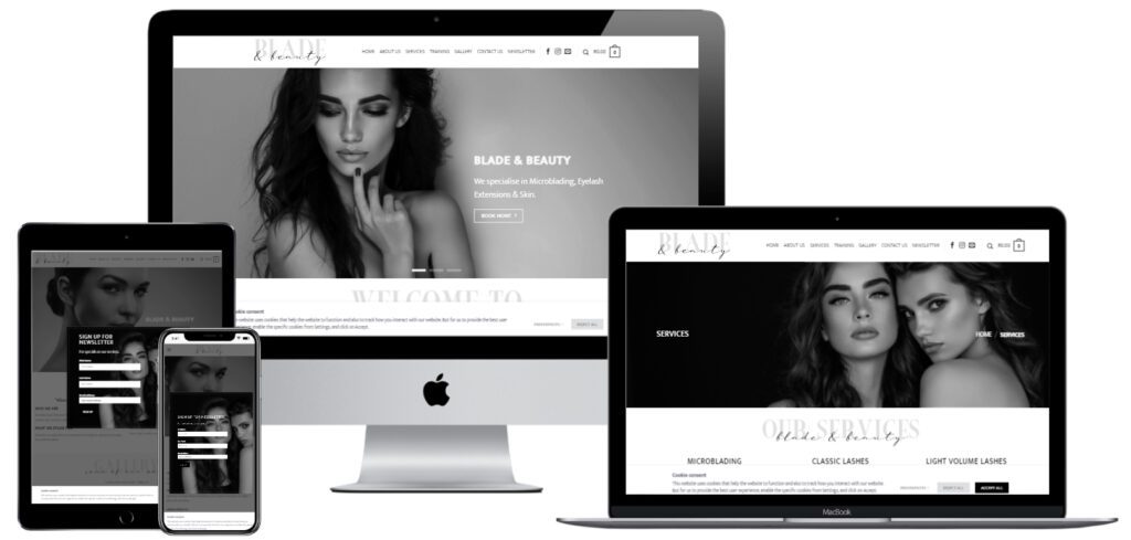 Blade And Beauty Website Design — website designed and developed by Online By Digital