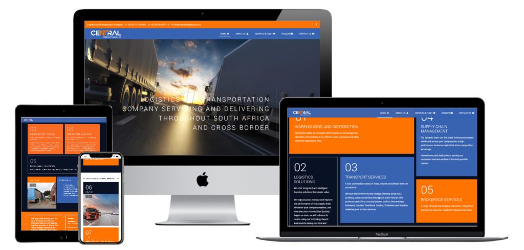 Central Freight Haul Web Design And Branding — website designed and developed by Online By Digital
