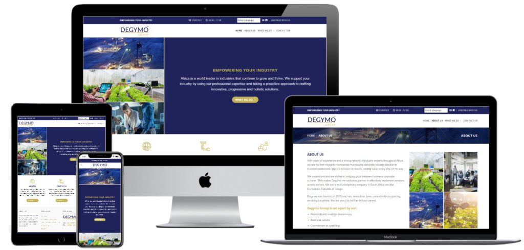 Degymo Group Website Development — website designed and developed by Online By Digital