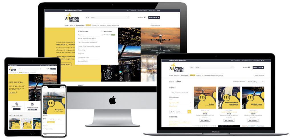 E-Commerce And Private Pilot Mock Exams Web Development For Aviation Mood — website designed and developed by Online By Digital