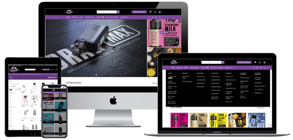 E-Commerce Website Development For Deuce Vape — website designed and developed by Online By Digital