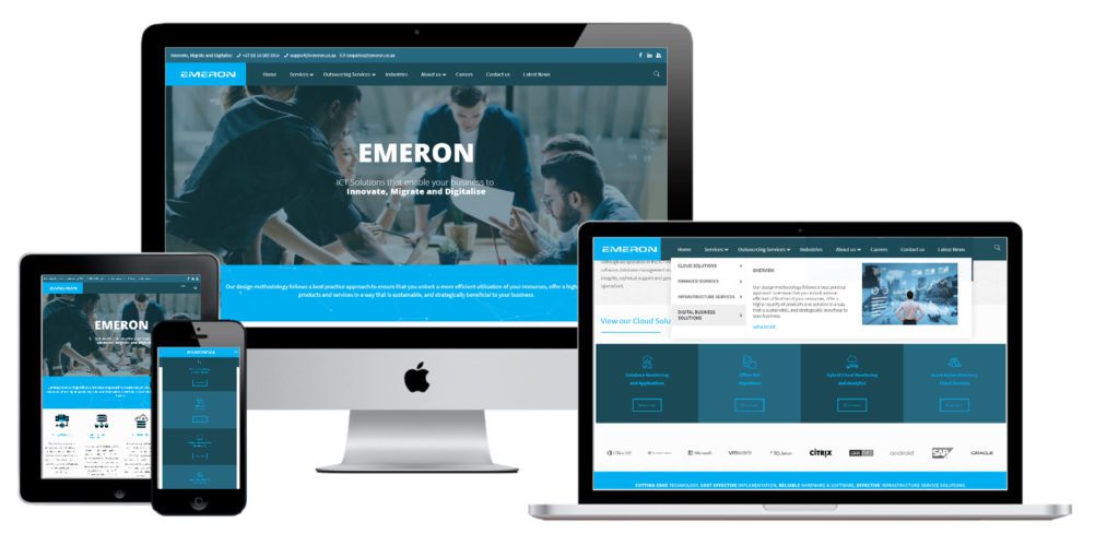 Emeron IT — website designed and developed by Online By Digital