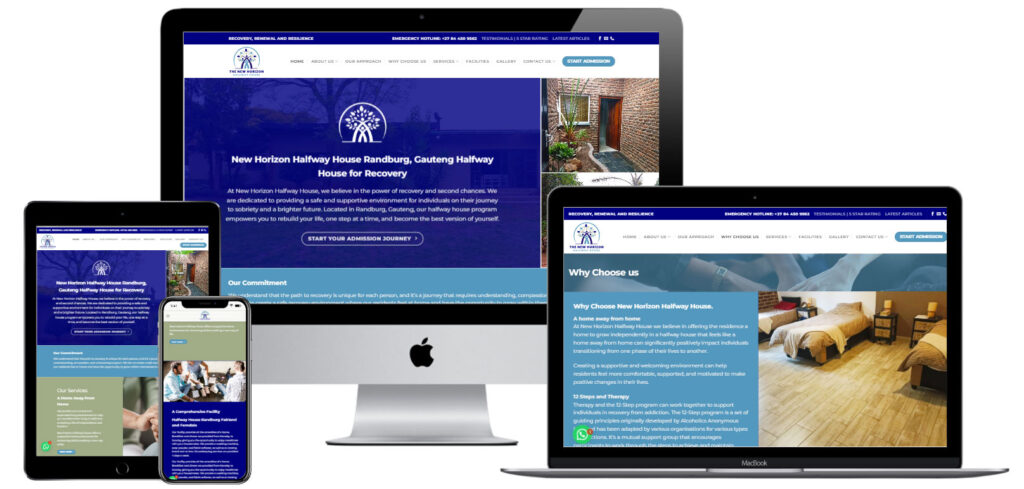 New Horizon Halfway House Web Design And Braning — website designed and developed by Online By Digital
