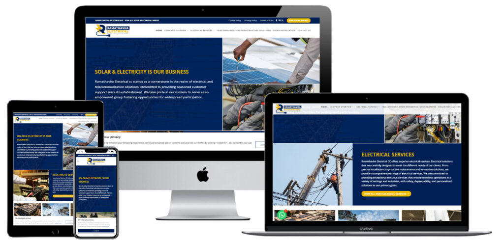 Ramathavha Electrical Web Design And Development Gauteng Roodepoort — website designed and developed by Online By Digital