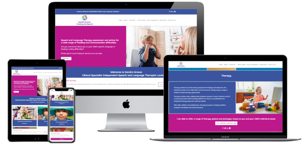 Sandra Grosso Feeding And Speech Therapist Website Design And Development — website designed and developed by Online By Digital