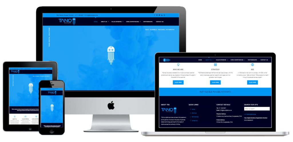 Tano Digital Solutions Web Design — website designed and developed by Online By Digital
