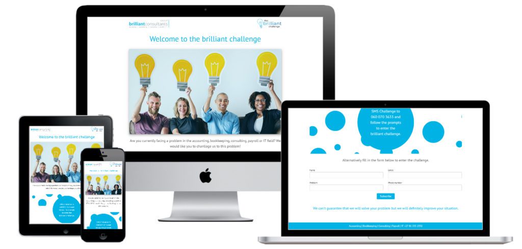 The Brilliant Challenge Campaign Micro Site — website designed and developed by Online By Digital