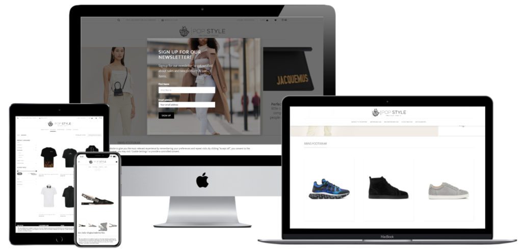 Pop Style E-Commerce Website Development — website designed and developed by Online By Digital